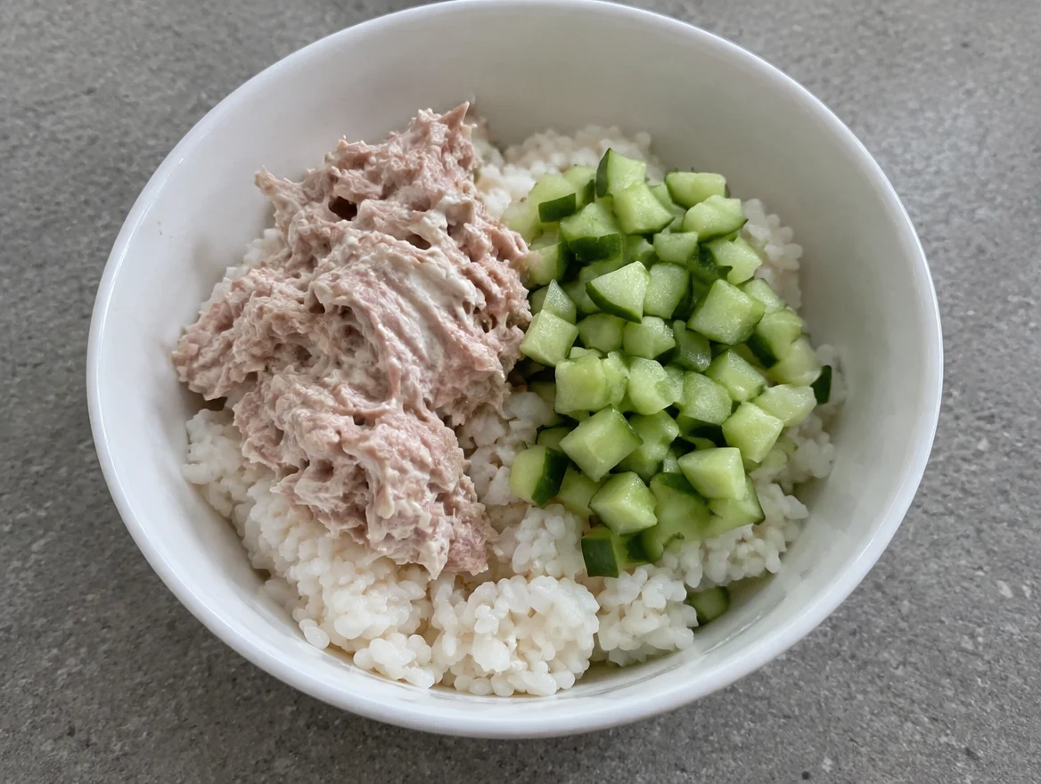 참치 오이 밥그릇 · AI 예시 이미지