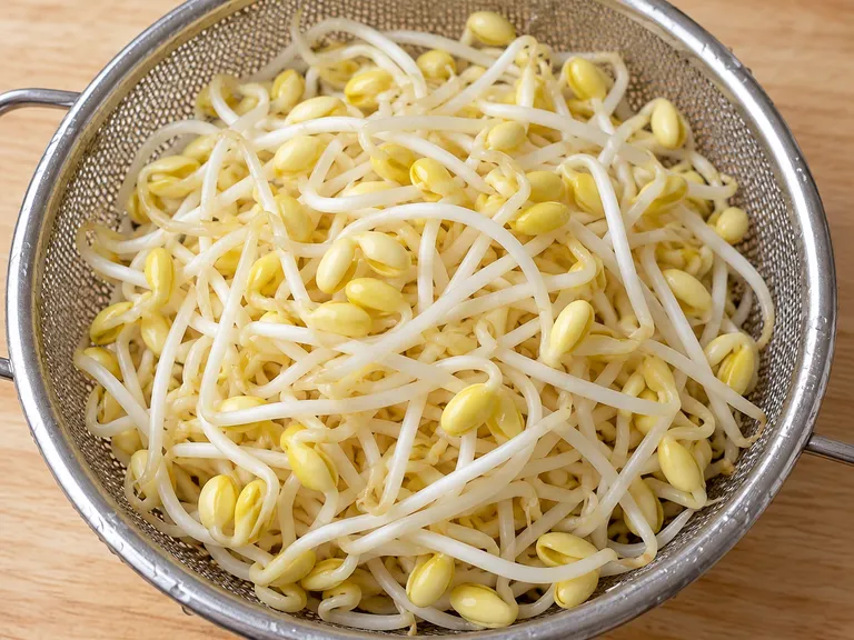콩나물 손질 예시 · AI 생성 이미지