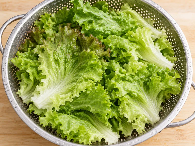 상추 손질 예시 · AI 생성 이미지